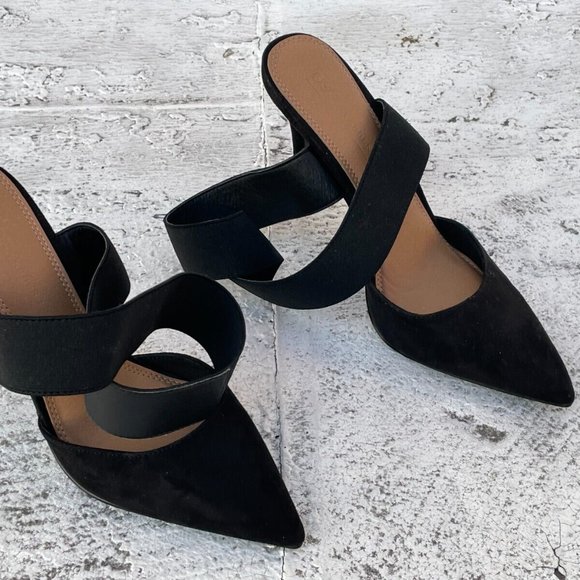 Asos Women Shoes Black All Man Made Upper Pump Sandal Size 5UK 7US - Picture 1 of 7